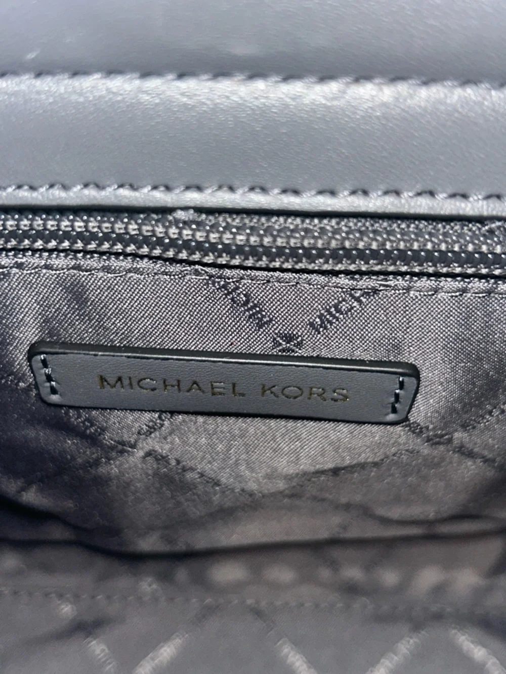 Michael Kors Carmen Heather Gray Mixed-Pattern Medium Satchel Bag Retail $628 - Picture 8 of 11